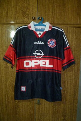 Bayern Munchen Munich Adidas Football Shirt Home 1997/1998/1999 Blue Men Size S