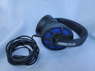Sennheiser Hd 465 Headband Headphones Vintage Headset Black And Blue