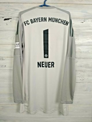 Neuer Bayern Munich Jersey 2018 2019 Goalkeeper L Shirt Football Adidas Dq0704
