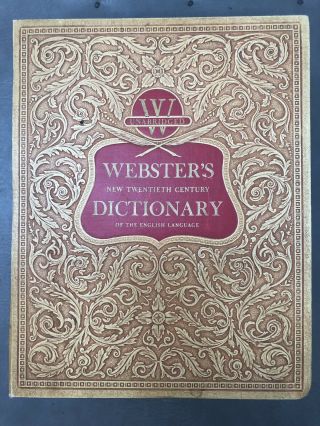 Websters Twentieth Century Dictionary Of The English Language Unabridged