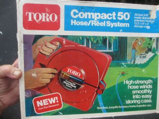 Vintage Toro Compact 50 Portable Hose Reel System 5/8 " X 50 