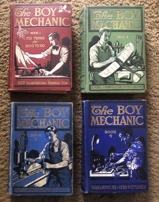 Complete 4 Volume Set The Boy Mechanic By Popular Mechanics Vintage Vg