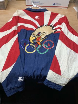 1996 Usa Olympic Team Vintage 90s Starter Eagle Atlanta Warm - Up Jacket Men 