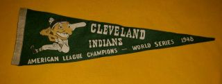 Cleveland Indians American League Championship World Series Pennant 1948