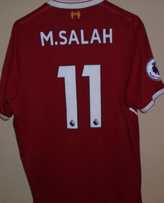 M.  Salah 11 Balance Liverpool LFC Soccer Jersey size Large 3
