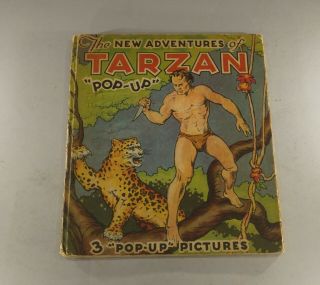 1935 The Adventures Of Tarzan Hardcover Pop - Up Book