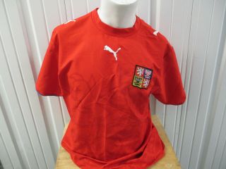 Vintage Puma Czech Republic Large Red Sewn Training Jersey 2006 - 2008 Kit Pre - Own