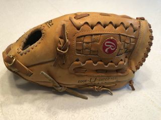 Rawlings Rsg1 Size Softball Glove 13.  5 " Leather Baseball Mitt Vintage