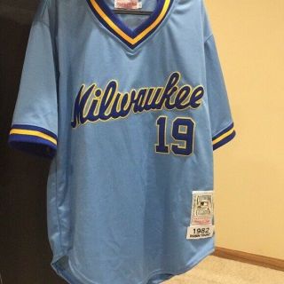 Robin Yount Milwaukee Brewers Mitchell & Ness Cooperstown Jersey Size 48