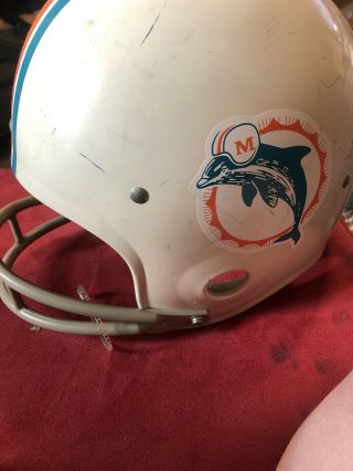 Vintage Rawlings Miami Dolphins Air - Flo Football Helmet Hnfl Large Nfl