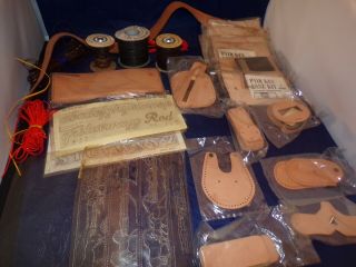 Vintage Craftaid Leather Work Templates - Cords - Kits - Belt - Key - Luggage Tags,