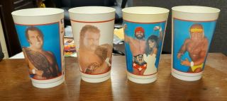 Wwf Drinking Cups Ultimate Warrior Hulk Hogan Macho Man Randy Savage Wwe Wcw