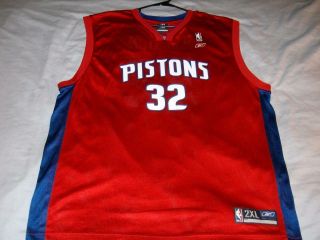 Richard Hamilton 32 Detroit Pistons Red Nba Reebok Authentics Jersey Men 