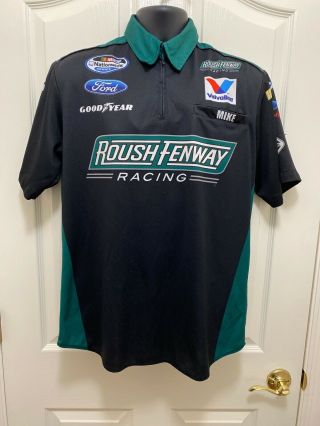 Chris Buescher Roush Fenway Racing Team Issued Crew Shirt Size Med Nationwide