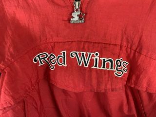 Vintage Detroit Red Wings Starter NHL 1/4 Zip Insulated Jacket Size XL 2
