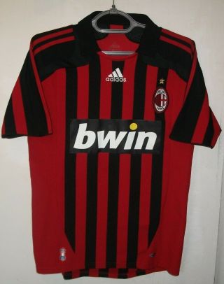 Ac Milan 2007 - 2008 Home Football Shirt Jersey Adidas Size S
