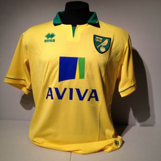 Official Norwich City Fc Football Club Canaries Soccer Home Jersey Yellow M Kit