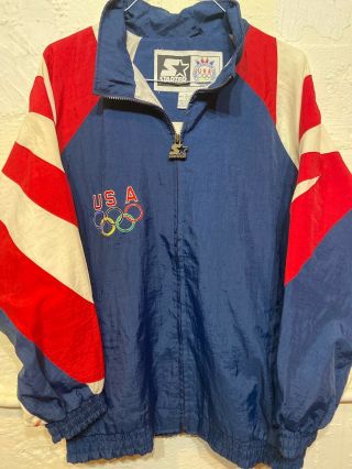 1996 Usa Olympic Team Vintage 90s Starter Eagle Atlanta Warm - Up Jacket Men 