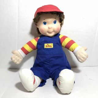Vintage My Buddy Doll 1986 Hasbro Brown Hair Blue Eyes W/ Red Hat