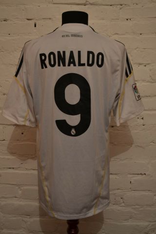 Real Madrid 2009/2010 Home Football Soccer Shirt Jersey Camiseta 9 Ronaldo