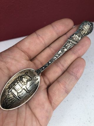 Vintage Sterling Silver Colorado Native American Donkey Cattle Rodeo Spoon