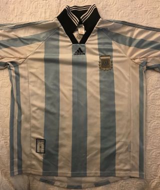 Argentina 1998 World Cup Jersey Vintage Shirt Sizes Large