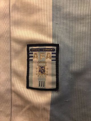 Argentina 1998 World Cup Jersey Vintage Shirt Sizes Large 2