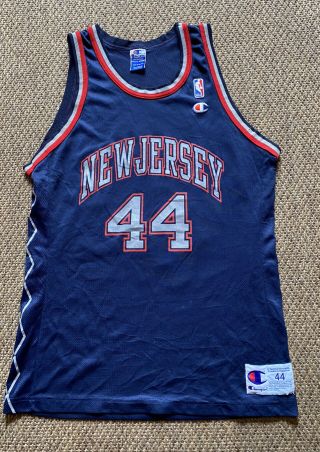Vintage Nba Jersey Nets Keith Van Horn Champion Basketball Jersey Men’s 44