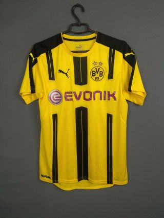 Borussia Dortmund Jersey 2016/17 Home Medium Shirt Mens Trikot Soccer Puma Ig93