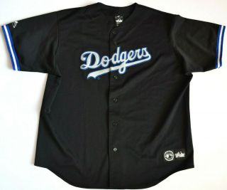 Vintage Los Angeles Dodgers Black Majestic Baseball Jersey Sz.  Xxl Made In Usa