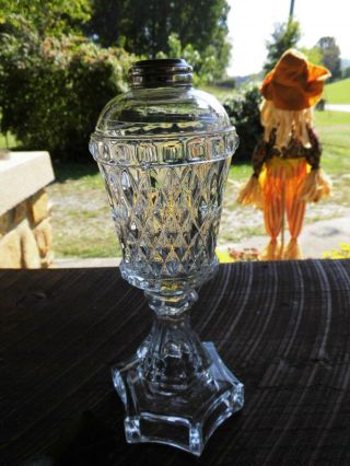 Antique Whale Oil Glass Lamp Vintage