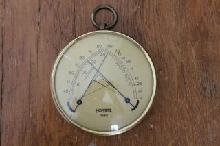 Vintage Hoffritz France Thermometer & Hygrometer Wall Hanger