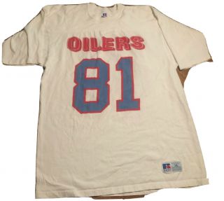 Rare Vintage 80s 90s Houston Oilers 81 Jersey Russell Athletic Nfl Football Vtg