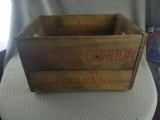 Antique Vintage Walker - Gordon Lab Co Wood Milk Box Plainsboro,  Jersey