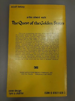 The Quest of the Golden Stairs by Arthur Edward Waite,  vintage 1974 1st edition 2