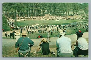 Jack Nicklaus 16th Hole Augusta National Golf Course—vintage Pga Postcard 1963