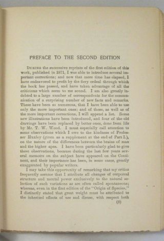 Darwin The Descent of Man and Selection in Relation to Sex Vol 1 &2 Collier 1902 3