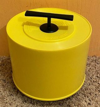 Vintage Yellow Tote 45 Rpm Record Holder,  Holds 60 Singles Hartzell Usa