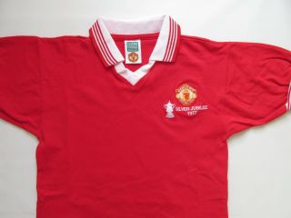 Manchester United 1977 Fa Cup Final Silver Jubilee Shirt Jersey Score Draw Top M