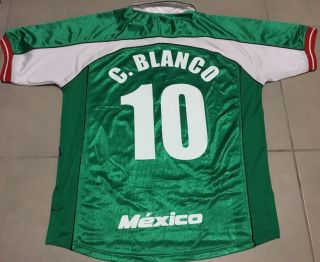 Mens Atletica Mexico National Team 2000 - 2001 C.  Blanco Sz Xl Soccer Jersey Green