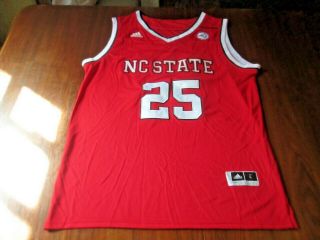 Adidas Nc State Whittenburg 25 Acc Wolfpack Basketball Jersey Red Large Sewn