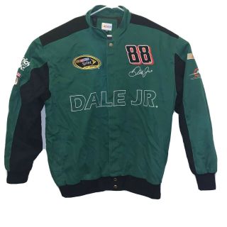 Nascar Dale Earnhardt Jr 88 Amp Sprint Cup Series Vtg Brand Racing Jacket Green