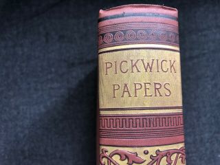 Vintage DICKENS Book 1883 PICKWICK PAPERS Illustrated Hurst & Co fine bind 2