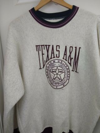 Vintage Texas A&m Aggies Embroidered Xl Legends Athletics Crewneck Sweatshirt