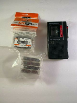 Panasonic Rn - 115d Handheld Dictation Microcassette Voice Recorder Vtg