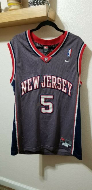 Rare Vintage Nike Jersey Nets Jason Kidd 5 Adult M Brooklyn Nets
