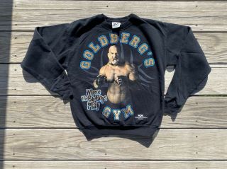 Vintage 1998 Wcw Where The Big Boys Play Wrestling Sweatshirt Jericho Goldberg L