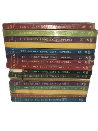 Complete Vintage Set 1 - 16 The Golden Book Encyclopedia 1960 - 61