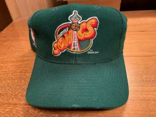Vintage Seattle Supersonics Sports Specialties Snapback Cap Hat 1990s Sonics