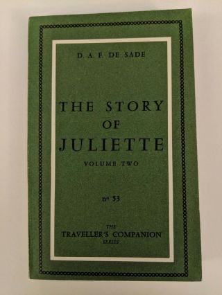 The Story of Juliette Vol 2 - 7 D.  A.  F.  Sade Olympia Traveller ' s Companion Series 3